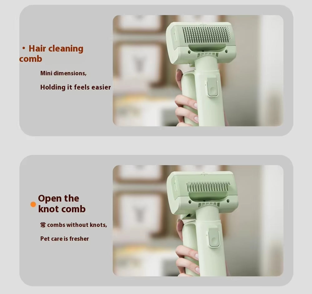 Cat Grooming Vacuum 5Brushes Pet Grooming Kit with 0.3L Hair Dust Cup Dog Vacuum Cleaner for Pets Cats Dogs Hair Vacuum Cleaner